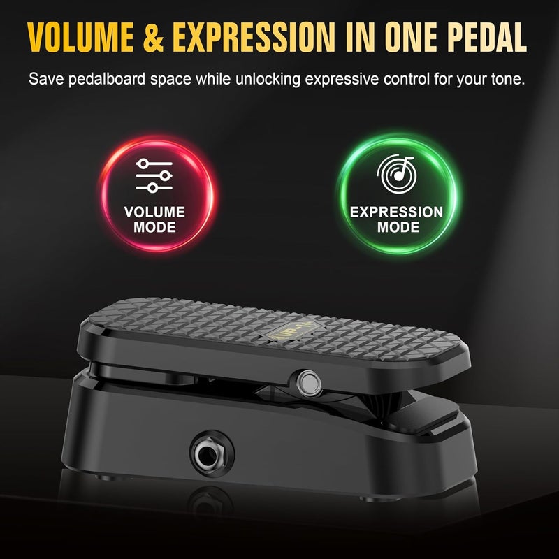 Lefiko Volume Expression Pedal for Electric Guitar – Dual-Function Passive Foot Controller, No Power Required, Silent Operation, Non-Slip Design, 1/4” Input/Output for Effects and Pedalboards - Image 2